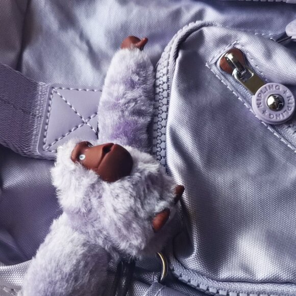 brand new Kipling vintage crossbody Defea Medium Handbag metallic lilac - Picture 5 of 10